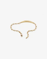 14cm (6") Baby Identity Bracelet with Pink Cubic Zirconia in 10kt Yellow Gold