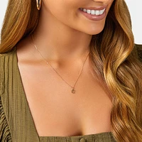 O Initial Pendant in 10kt Yellow Gold