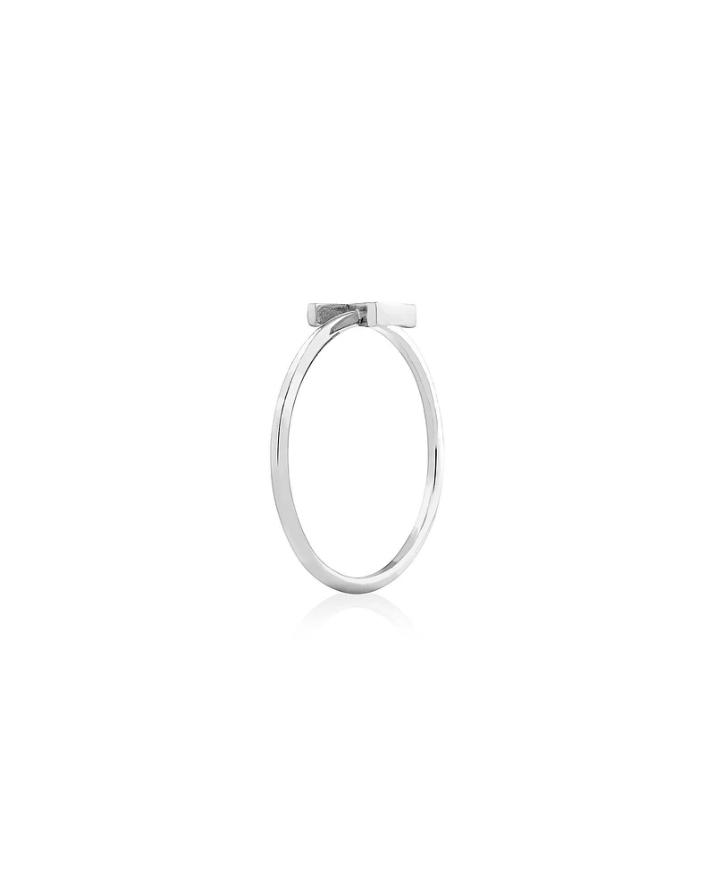 C Initial Ring in Sterling Silver