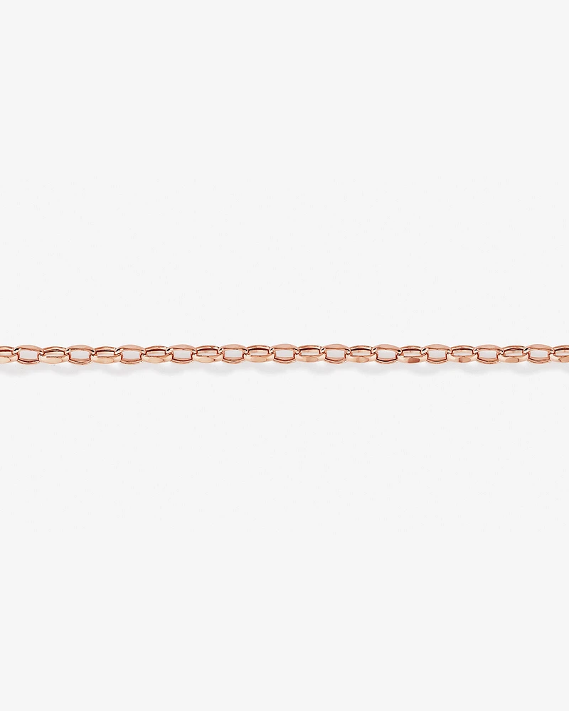 19cm (7.5") 3mm-3.5mm Width Belcher Bracelet in 10kt Rose Gold