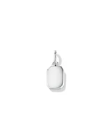 Letter Z Mother of Pearl Initial Pendant in Sterling Silver