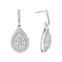 Drop Earrings with 1/2 Carat TW of Diamonds in 10kt White Gold