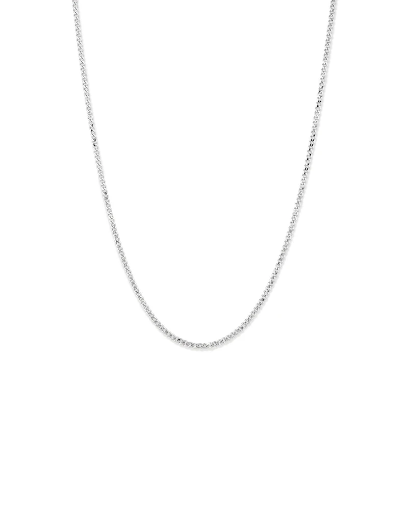 Collier chaîne gourmette fine 55 cm (22") largeur 2,5-3 mm en argent sterling