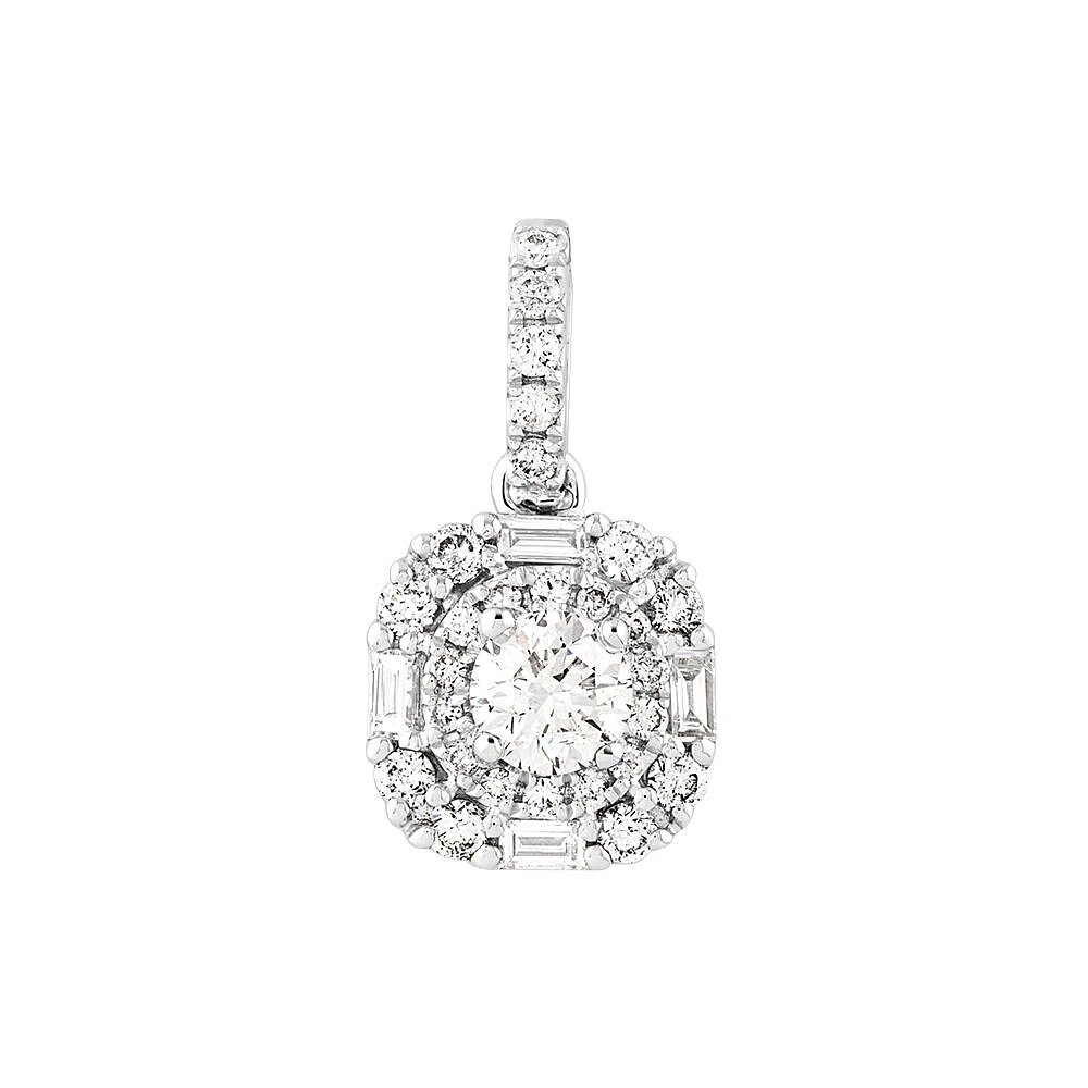 Michael Hill Designer Fashion Art Deco Pendant with 0.35 Carat TW of Diamonds in 18kt White Gold