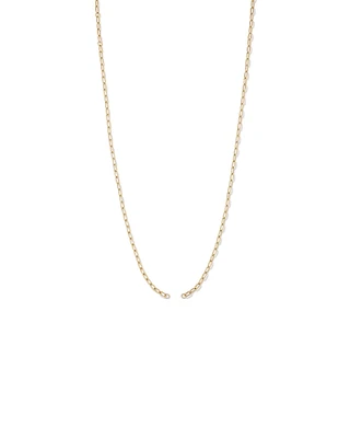 60cm (24") Round Paperclip Open Pendant Chain in 10kt Yellow Gold