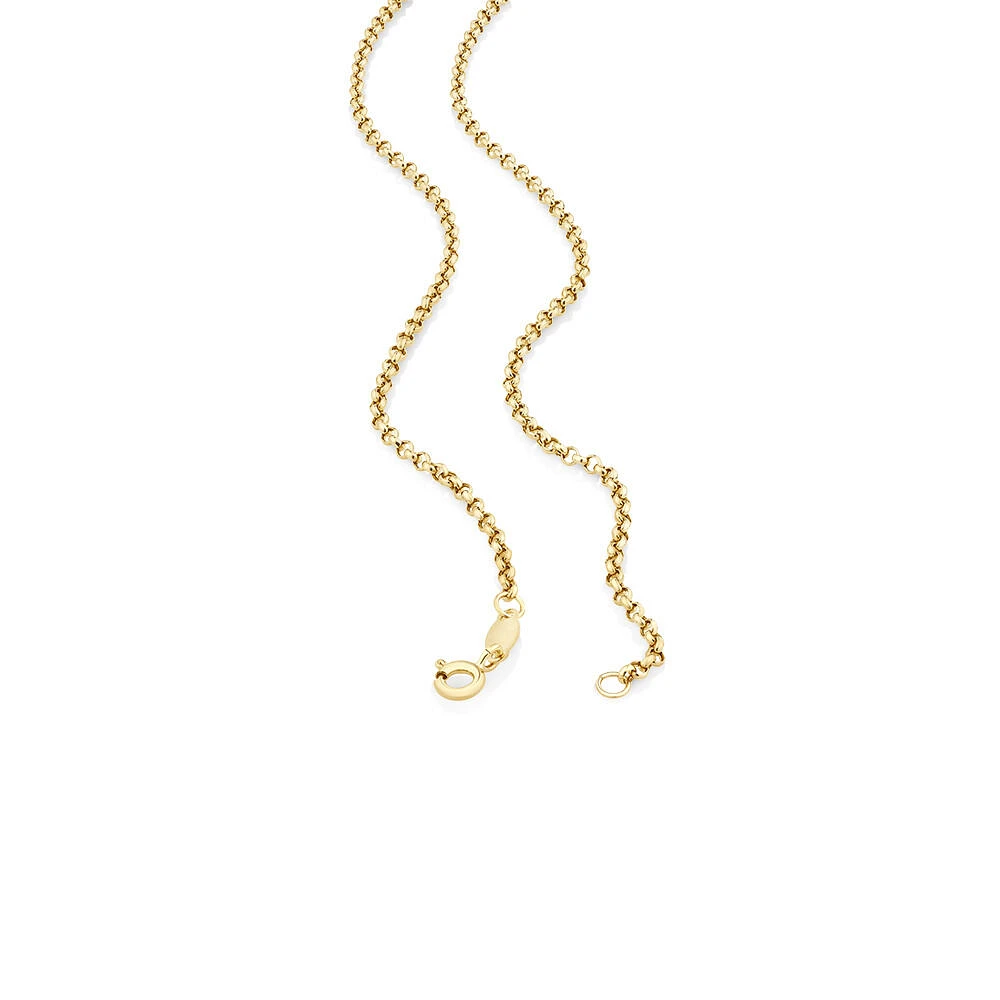 60cm (24") Hollow Belcher Chain in 10kt Yellow Gold