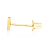 G Initial Single Stud Earring in 10kt Yellow Gold