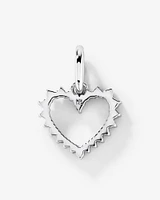 Diamond Open Love Heart Pendant in 10kt White Gold