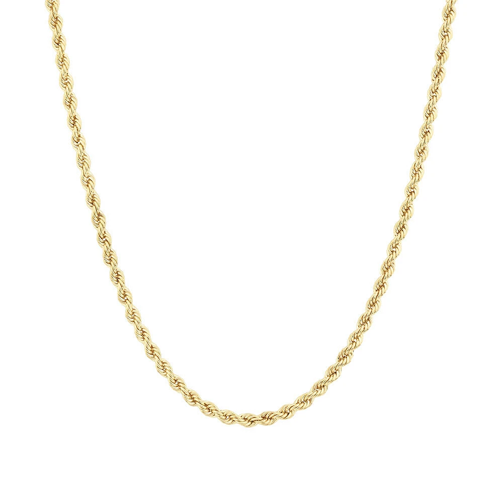 45cm (18") 4mm-4.5mm Rope Chain in 10kt Yellow Gold