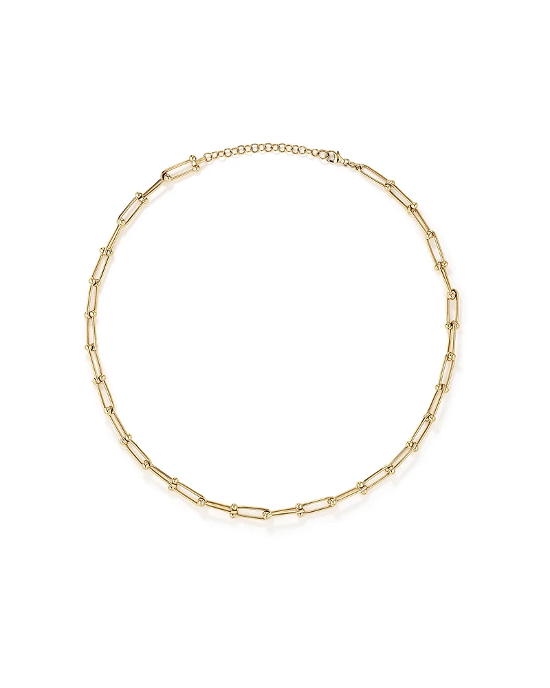 Ball and Oval Link Chain in 10kt Yellow Gold