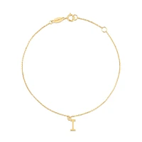 19cm (7.5") C Initial Bracelet in 10kt Yellow Gold
