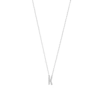 A' Initial necklace with 0.10 Carat TW of Diamonds in 10kt White Gold