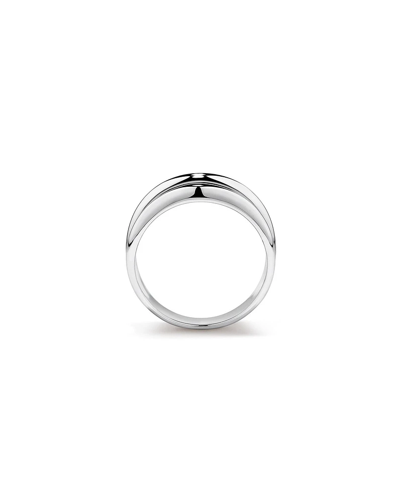 Wide Flared Ring in Sterling Silver