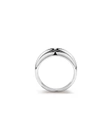 Wide Flared Ring in Sterling Silver