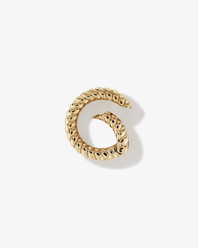 Twisted Circle Pendant Connector in 10k Yellow Gold