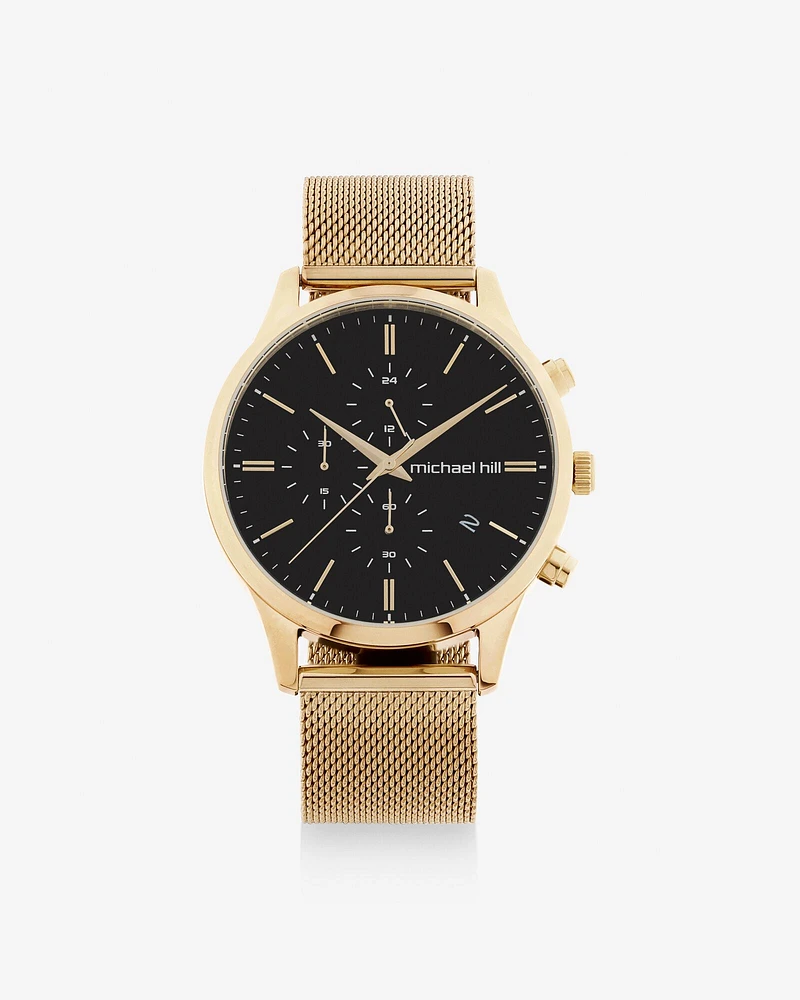 Men's Chronograph Watch in Gold Tone Stainless Steel