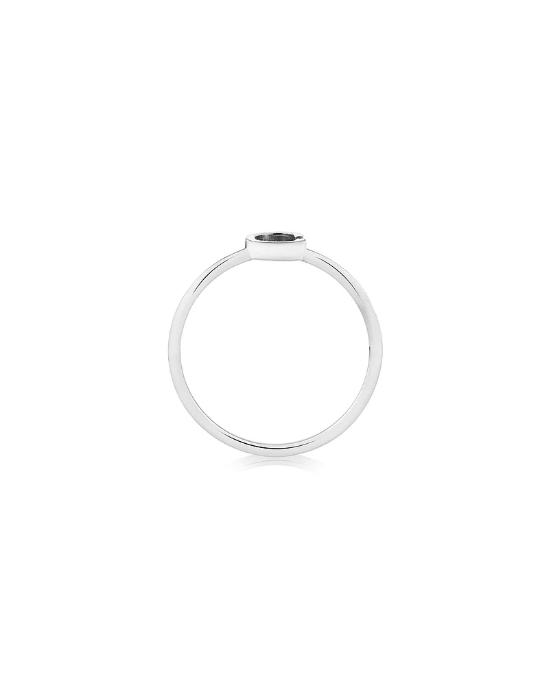 C Initial Ring in Sterling Silver