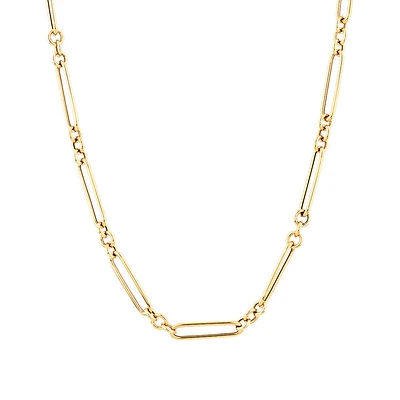 5.00mm Wide Paperclip 3 and 1 Chain in 10kt Yellow Gold