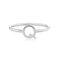 C Initial Ring in Sterling Silver