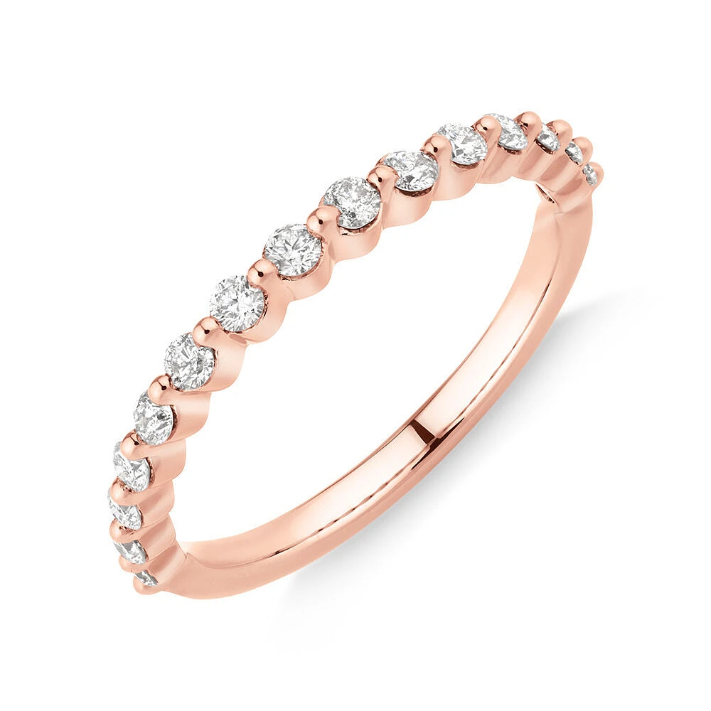 Evermore Wedding Band with 0.34 Carat TW of Diamonds in 10kt Rose Gold