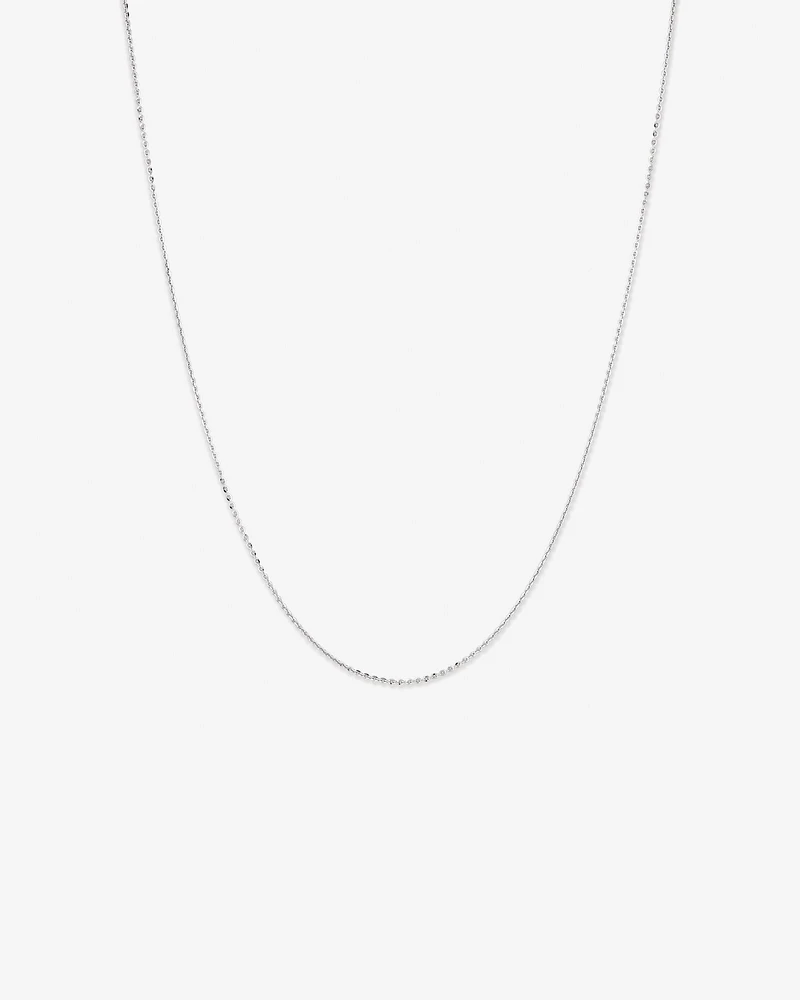 50cm (20") 2mm Width Diamond Cut Cable Chain Necklace in Sterling Silver