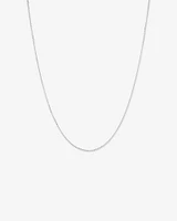 50cm (20") 2mm Width Diamond Cut Cable Chain Necklace in Sterling Silver
