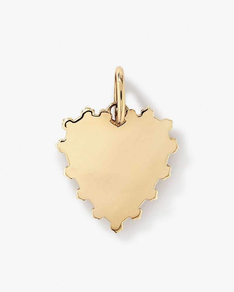 Sunray Love Heart Pendant in 10kt Yellow Gold