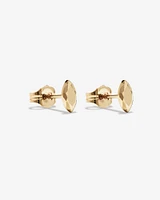 6.5mm Marquise Metal Diamond Stud Earrings in 10kt Yellow Gold