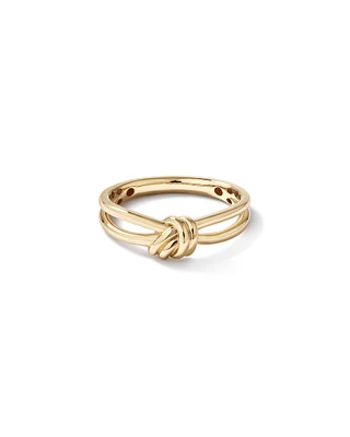 Knot Split Band Ring in 10kt Yellow Gold