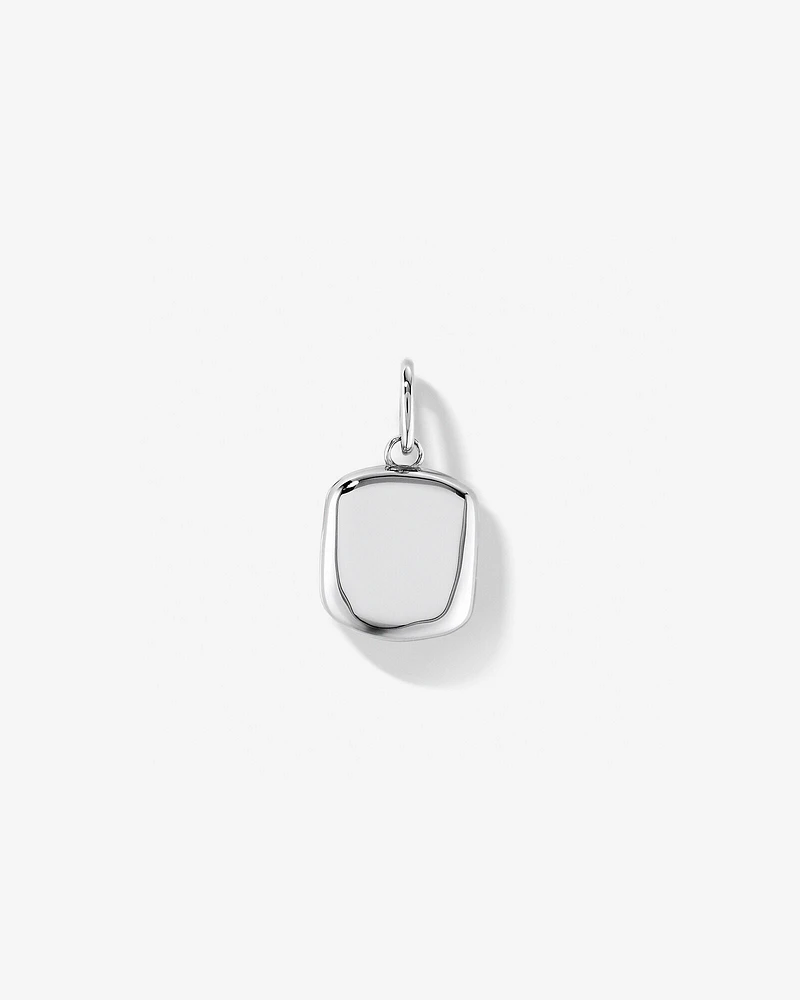 Pendentif médaillon carré en argent sterling