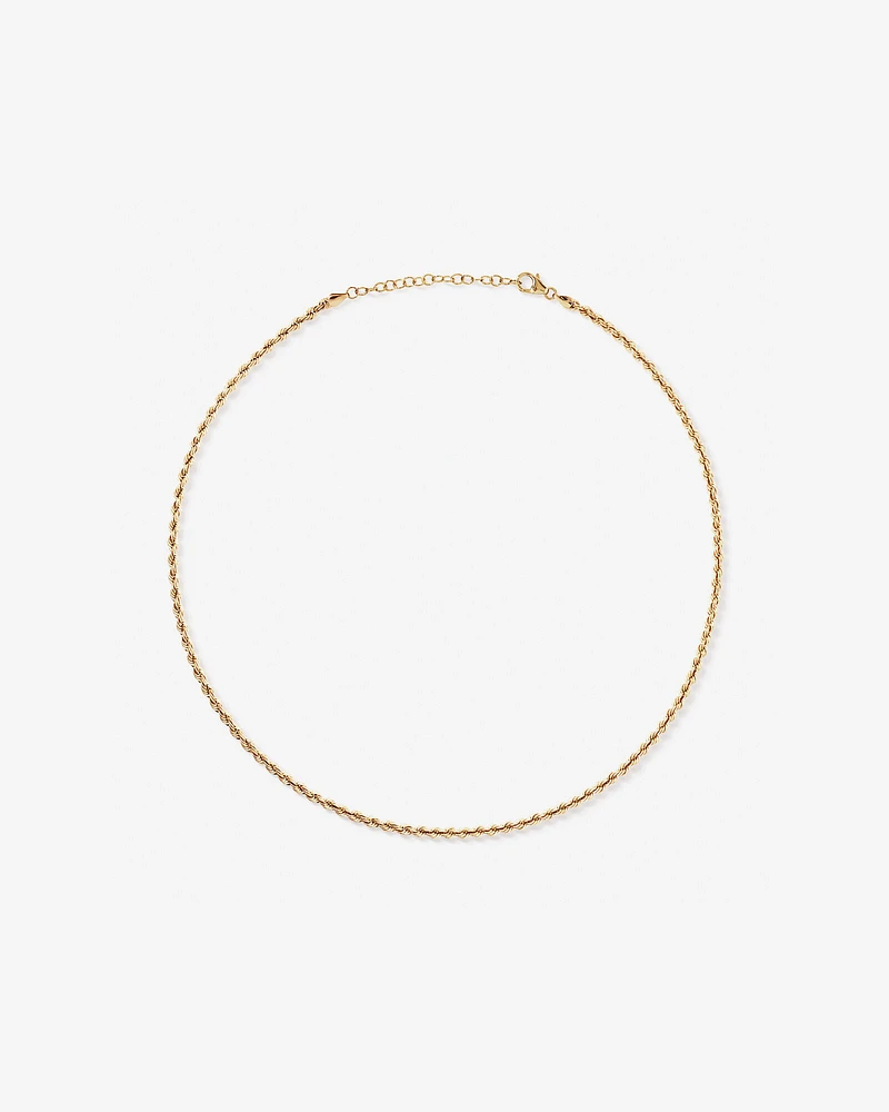 50cm (20") 3.3mm Width Semi-Solid Rope Chain in 10kt Yellow Gold