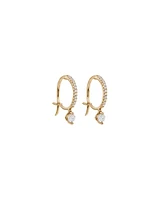 Single Drop Earrings with 0.37 Carat TW of Diamonds in 18kt Yellow Gold