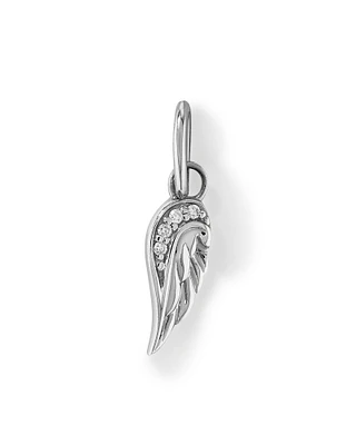 Diamond Accent Angel Wing Pendant in Sterling Silver