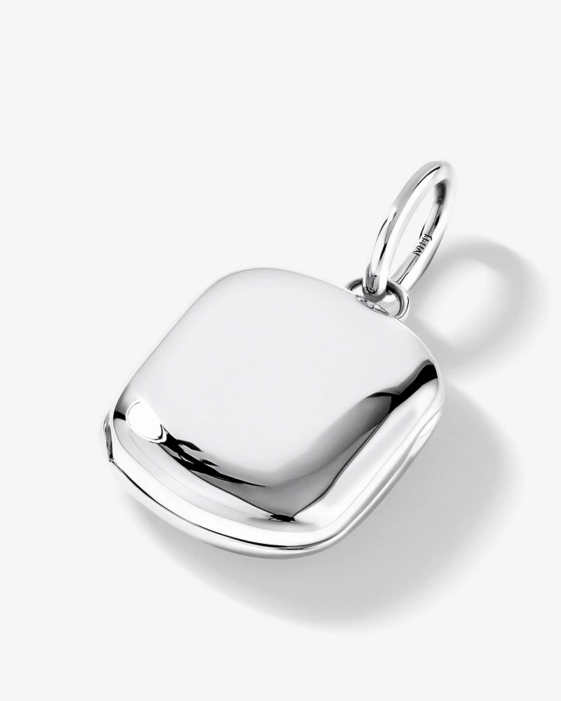 Square Locket Pendant in Sterling Silver