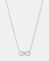 Diamond Accent Infinity Necklace in Sterling Silver