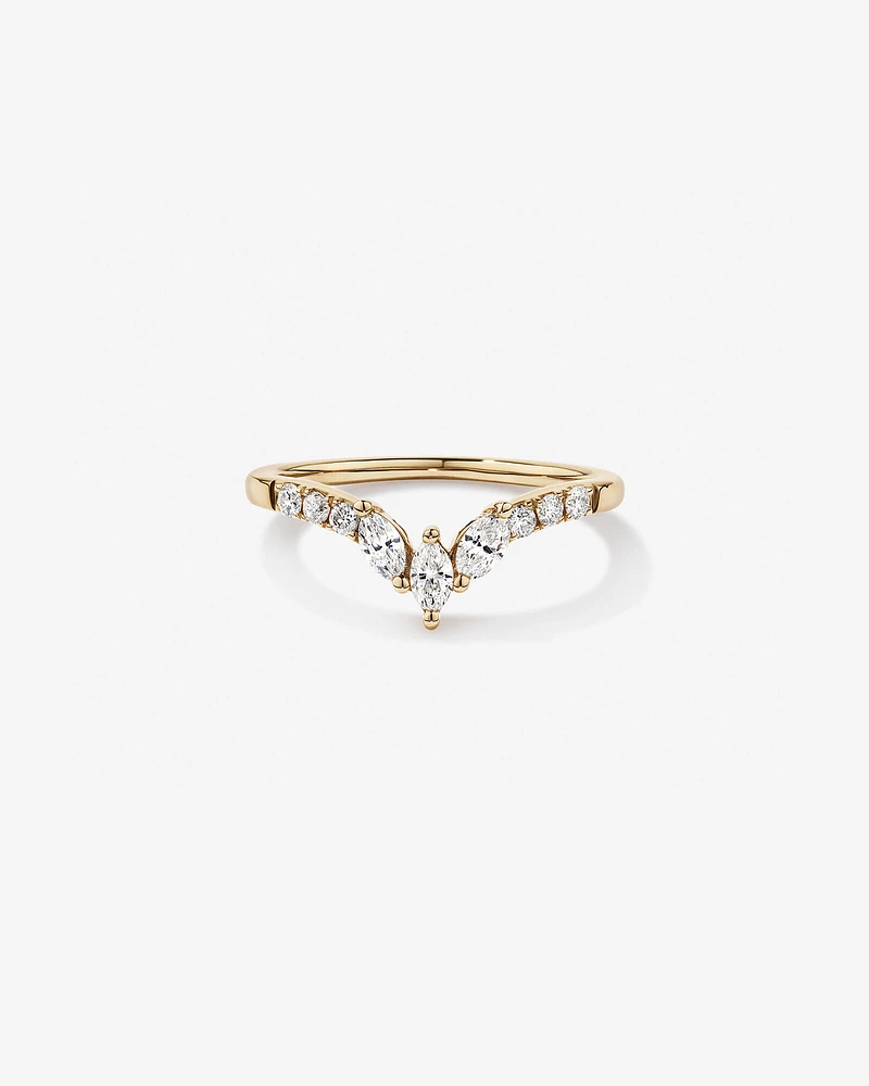 Wedding Ring with .38TW of Diamonds in 14k Yellow Gold