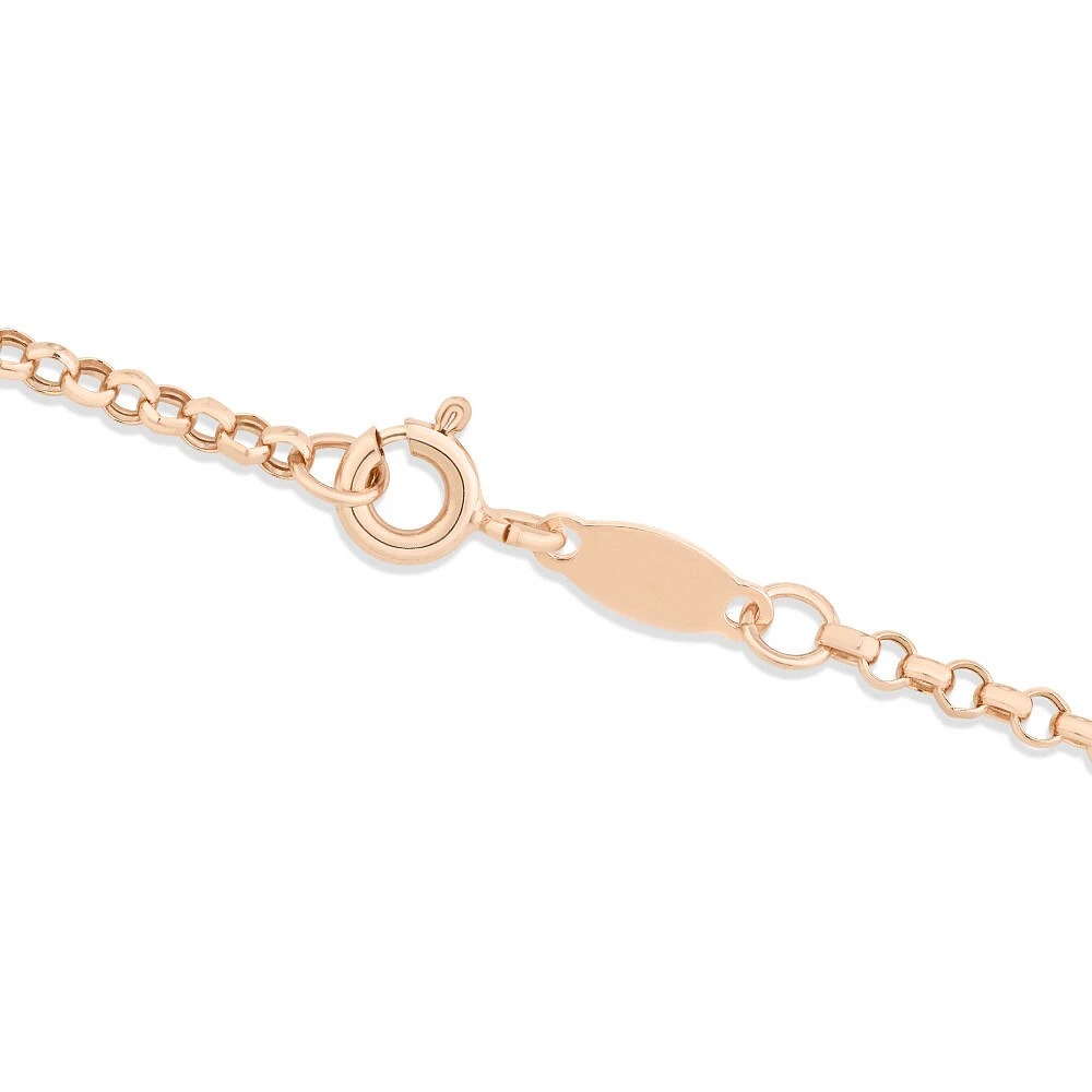 50cm (20") Hollow Belcher Chain in 10kt Rose Gold