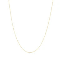 45cm (18") Hollow Singapore Chain in 10kt Yellow Gold