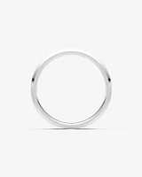 7mm Flat Bevelled Wedding Band in 10kt White Gold