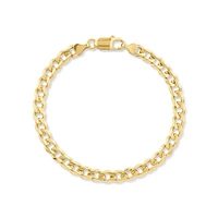 21cm (8.5") 6mm-6.5mm Width Curb Bracelet in 10kt Yellow Gold