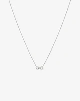 Diamond Accent Infinity Necklace in Sterling Silver