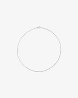 Collier Chaîne Boîte Ronde De 50 Cm (20 Po) De 1,25 Mm De Largeur En Argent Sterling