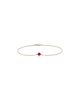 Bracelet with Ruby in 10kt Yellow Gold