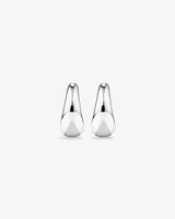 Tapered Dome Huggie Earrings in Sterling Silver