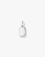 Letter Z Mother of Pearl Initial Pendant in Sterling Silver
