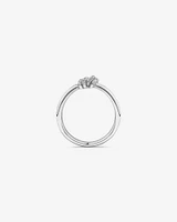 0.11 Carat TW Diamond Knots Ring in Sterling Silver