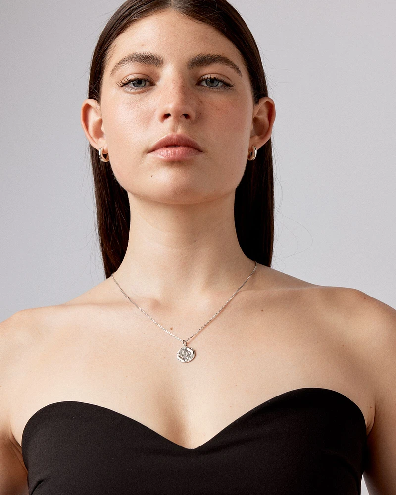 Diamond Accent Taurus Zodiac Pendant in Sterling Silver