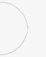 50cm (20") 3mm-3.5mm Width Belcher Chain in Sterling Silver