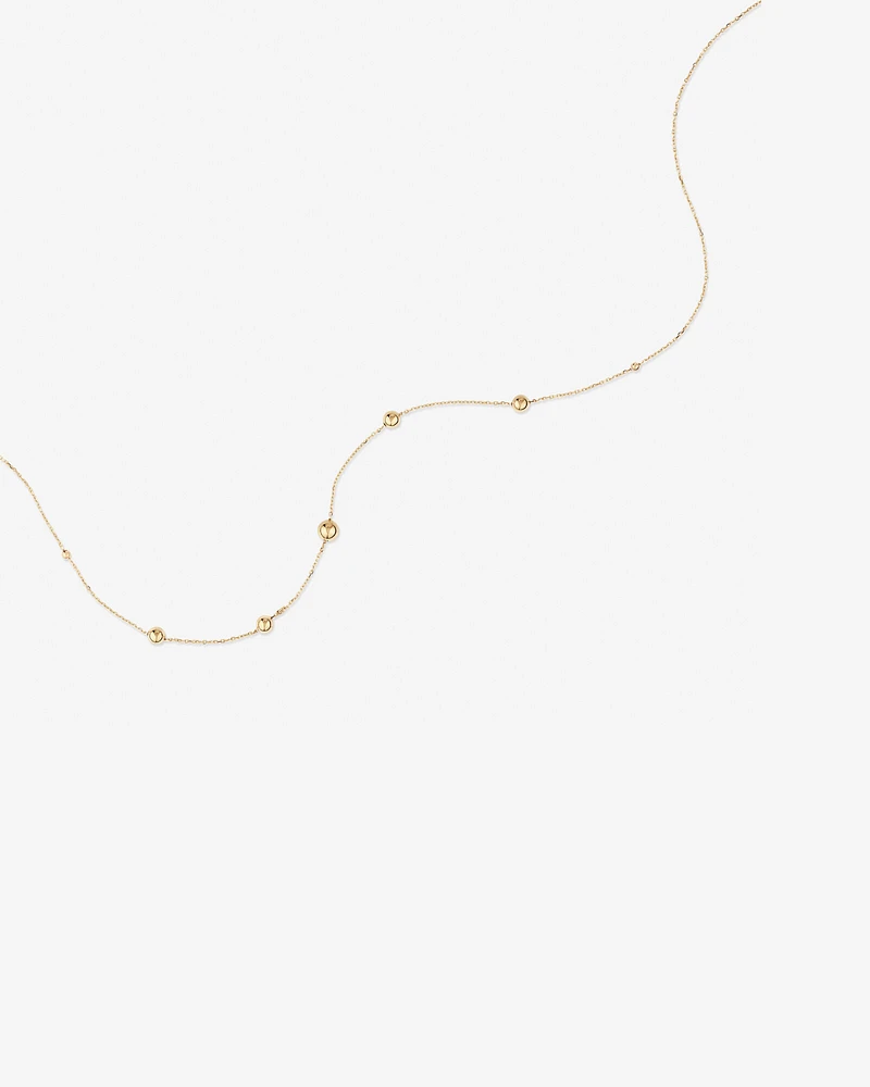 45cm (18") Bead Cable Chain in 10kt Yellow Gold