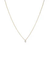 0.30 Carat TW Marquise Cut Laboratory-Grown Diamond Solitaire Necklace in 10kt Yellow Gold